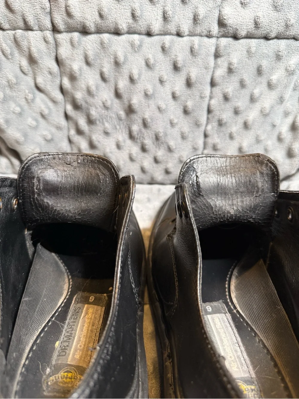 Dr. Martens Black Leather Cap-Toe Oxfords
